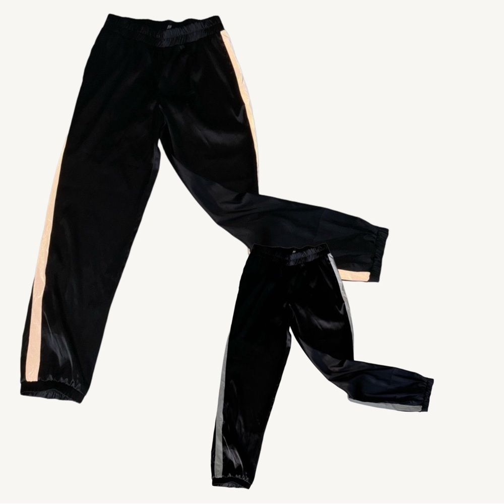 BLANC black reflective windbreaker sweatpants